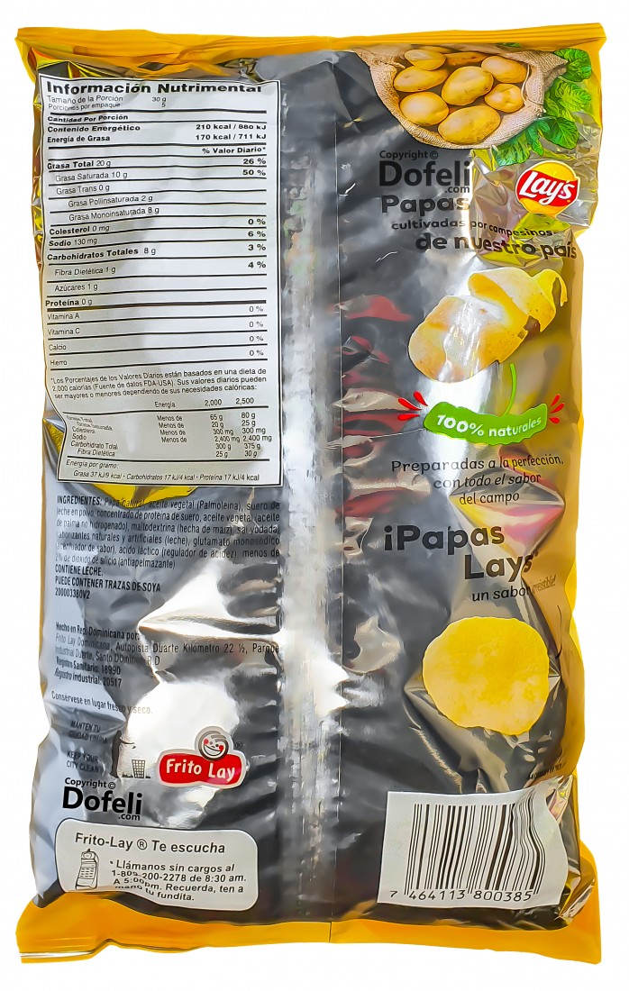 Lay’s white cheese flavored chips from the Dominican Republic, tasty snack for any moment.